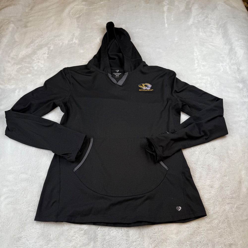 Colosseum Mizzou Tigers Hoodie Women's Black Pullover Collegiate Long Sleeve XL